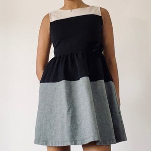 Crazy 8: Color-block flower dress